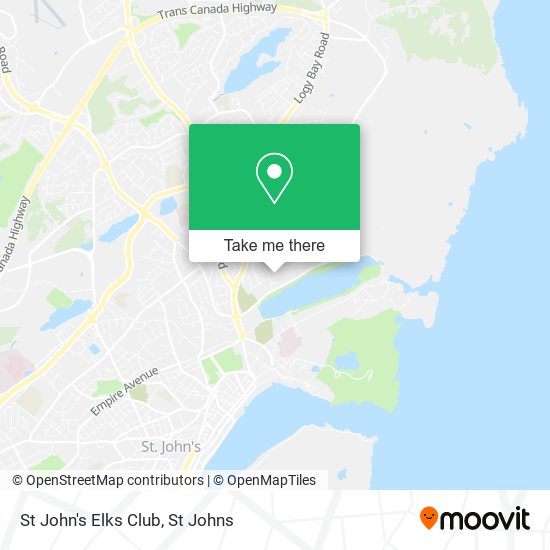 St John's Elks Club map