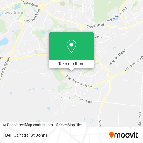 Bell Canada map