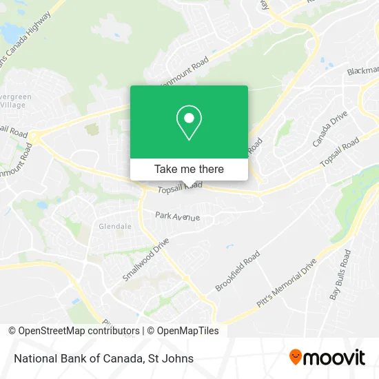 National Bank of Canada map