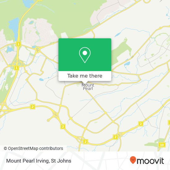 Mount Pearl Irving map