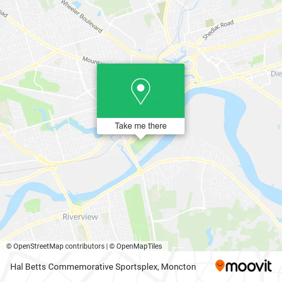 Hal Betts Commemorative Sportsplex map