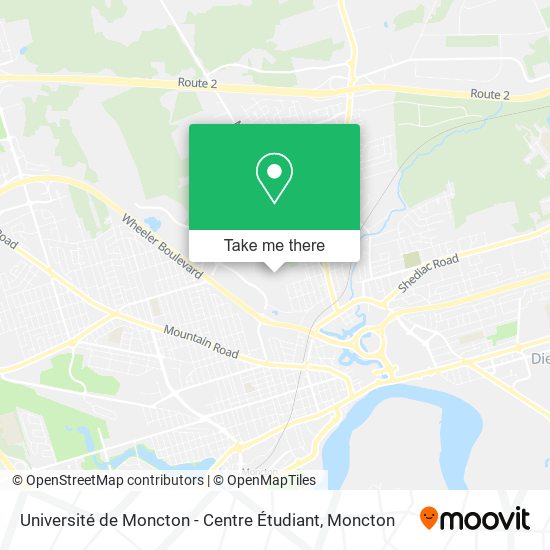 Université de Moncton - Centre Étudiant map