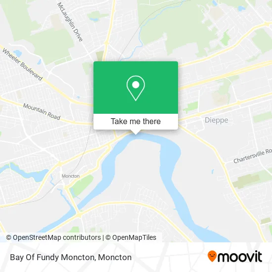 Bay Of Fundy Moncton map