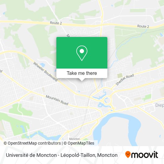 Université de Moncton - Léopold-Taillon map