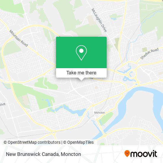 New Brunswick Canada map