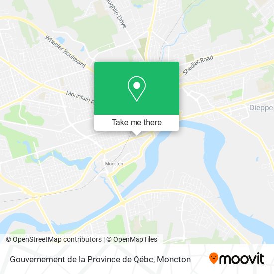 Gouvernement de la Province de Qébc map