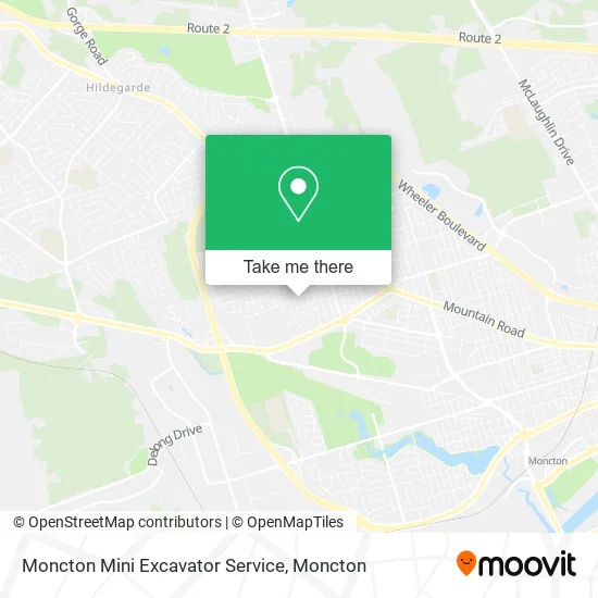 Moncton Mini Excavator Service map