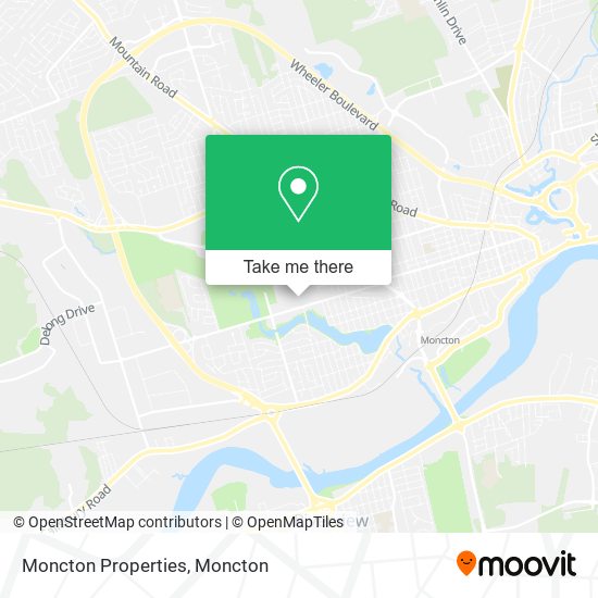 Moncton Properties map