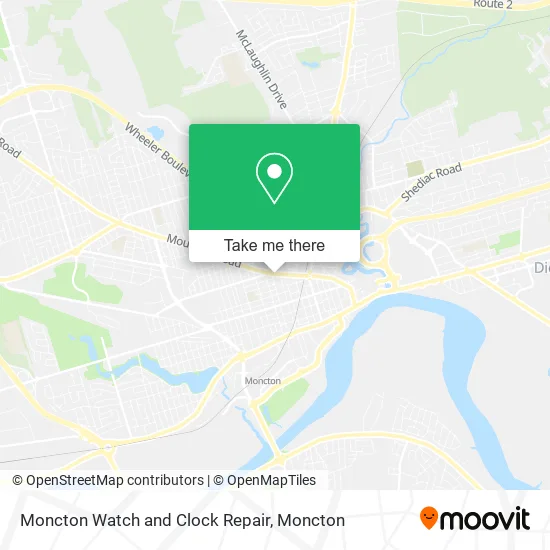 Moncton Watch and Clock Repair map