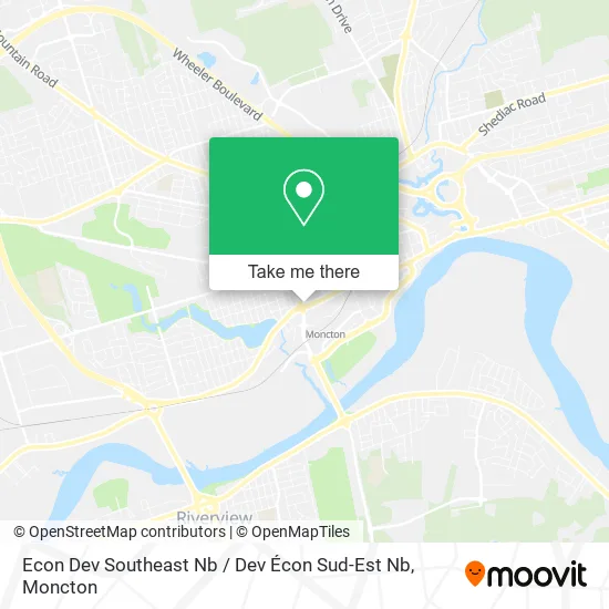 Econ Dev Southeast Nb / Dev Écon Sud-Est Nb map