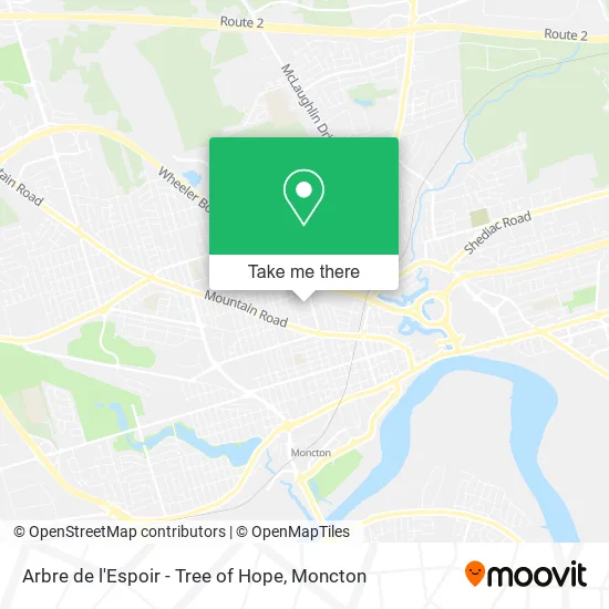 Arbre de l'Espoir - Tree of Hope map