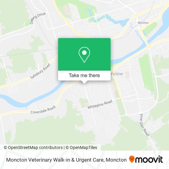 Moncton Veterinary Walk-in & Urgent Care map