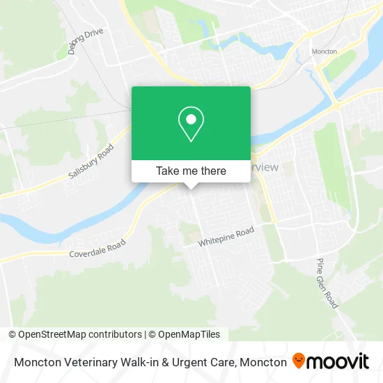 Moncton Veterinary Walk-in & Urgent Care map