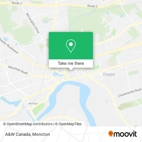 A&W Canada map