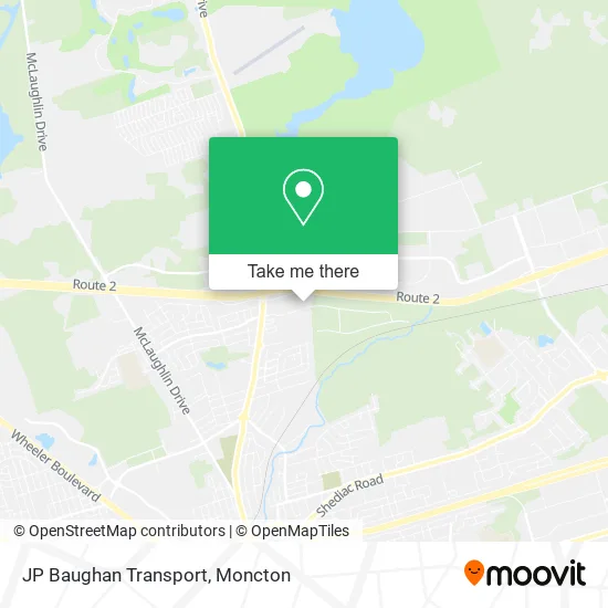 JP Baughan Transport map