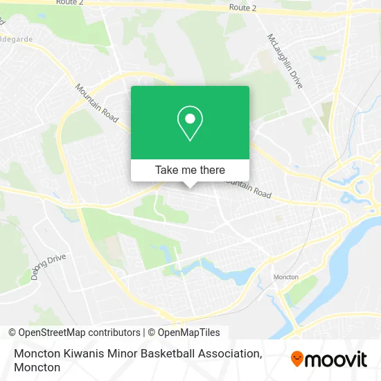 Moncton Kiwanis Minor Basketball Association map