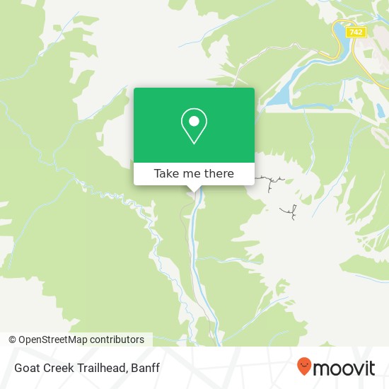 Goat Creek Trailhead map