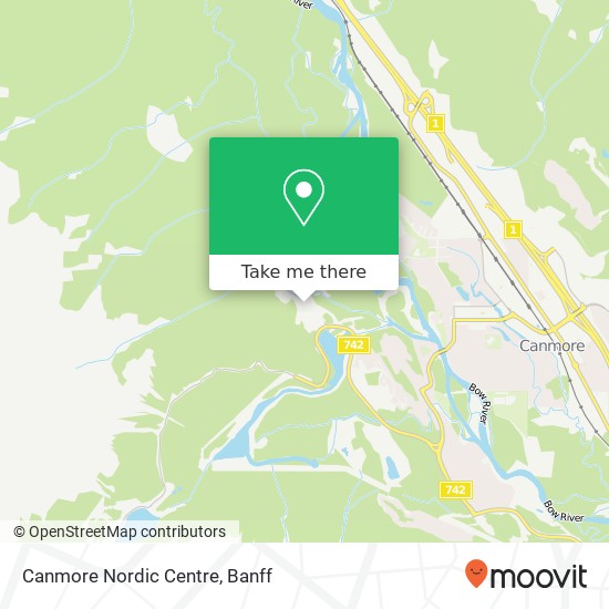 Canmore Nordic Centre map