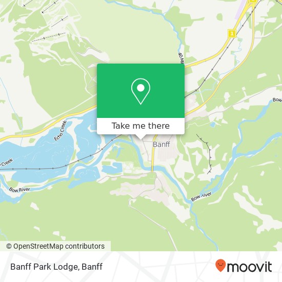 Banff Park Lodge map