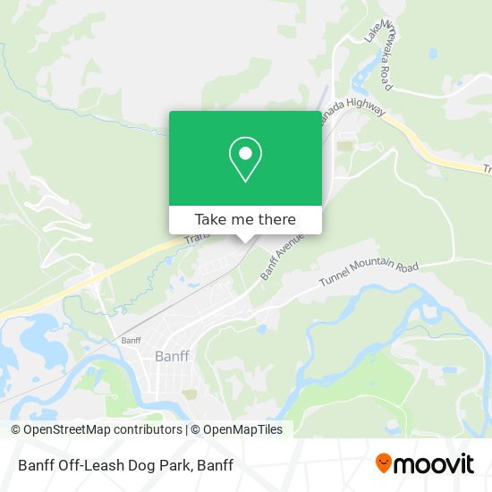 Banff Off-Leash Dog Park map