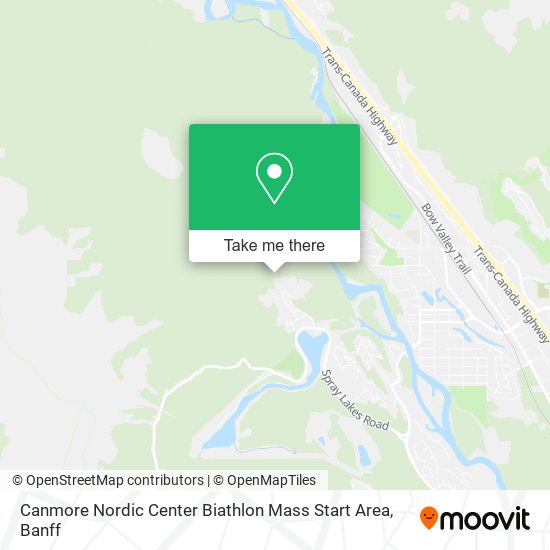 Canmore Nordic Center Biathlon Mass Start Area map