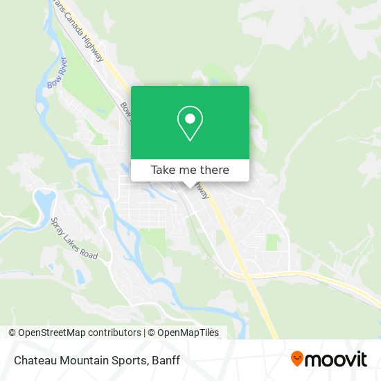 Chateau Mountain Sports map
