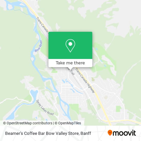 Beamer's Coffee Bar Bow Valley Store map