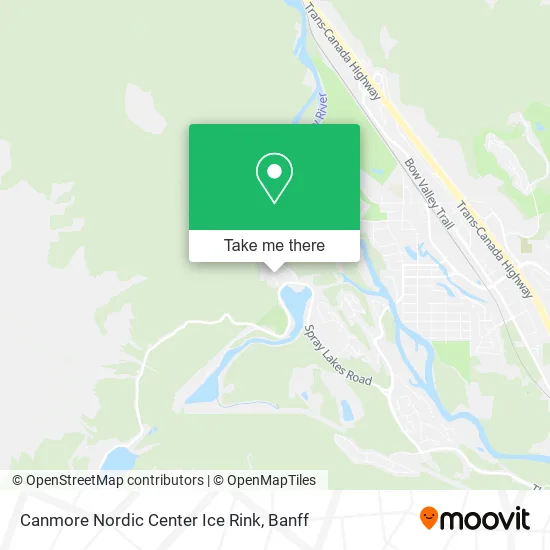 Canmore Nordic Center Ice Rink map