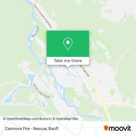 Canmore Fire - Rescue map