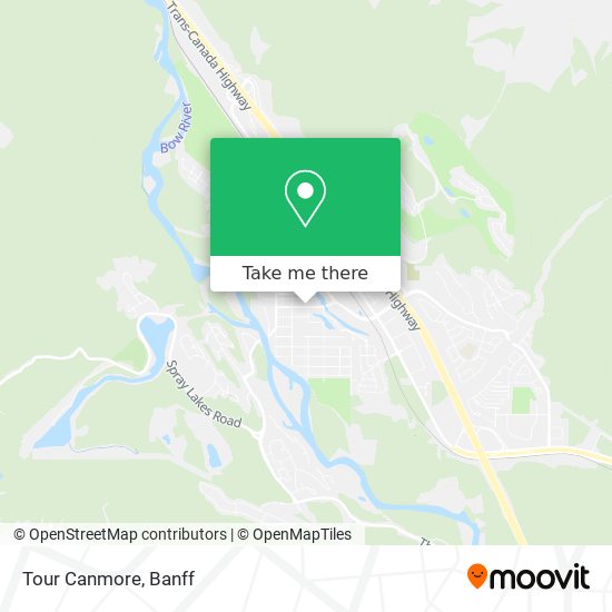 Tour Canmore map