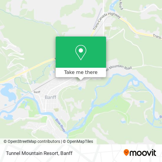 Tunnel Mountain Resort map