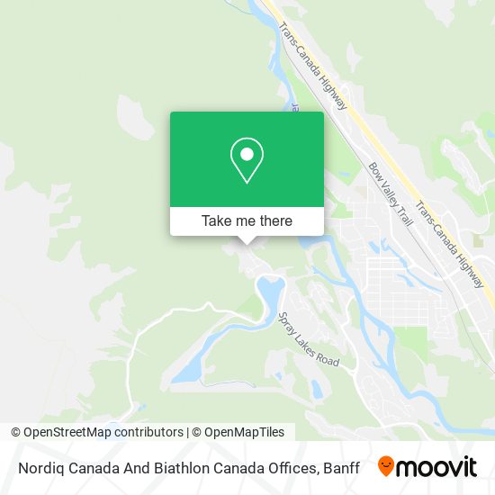 Nordiq Canada And Biathlon Canada Offices map