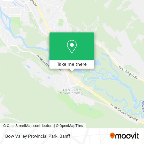 Bow Valley Provincial Park map