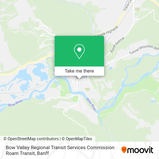 Bow Valley Regional Transit Services Commission  Roam Transit map