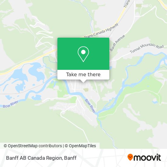 Banff AB Canada Region map