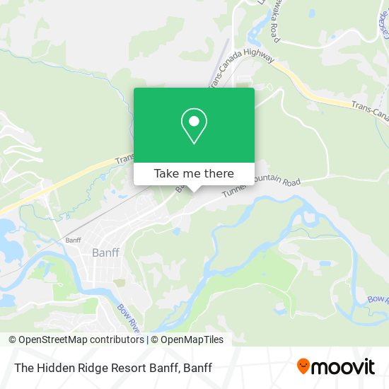 The Hidden Ridge Resort Banff map
