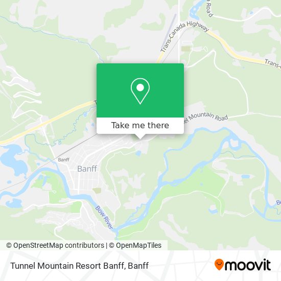 Tunnel Mountain Resort Banff map
