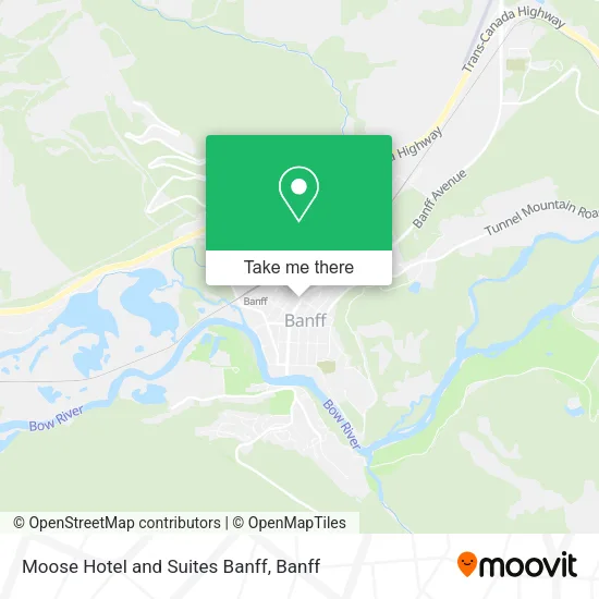 Moose Hotel and Suites Banff map