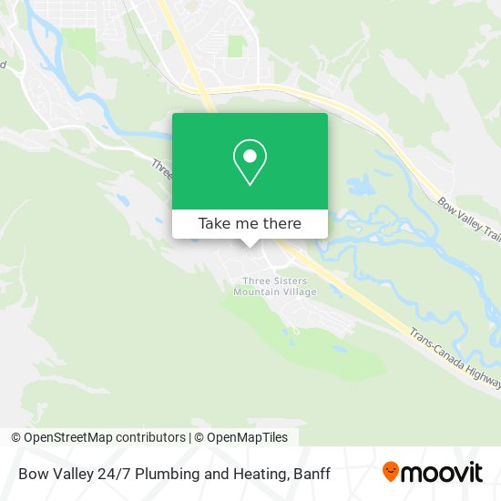 Bow Valley 24 / 7 Plumbing and Heating map