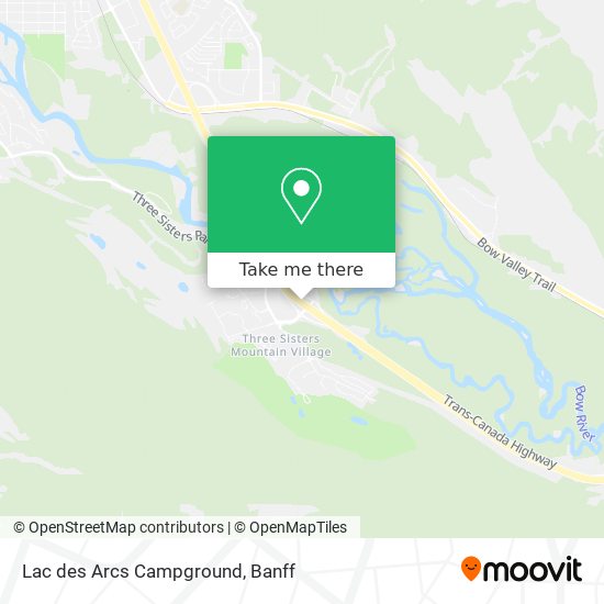 Lac des Arcs Campground map