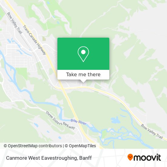 Canmore West Eavestroughing map