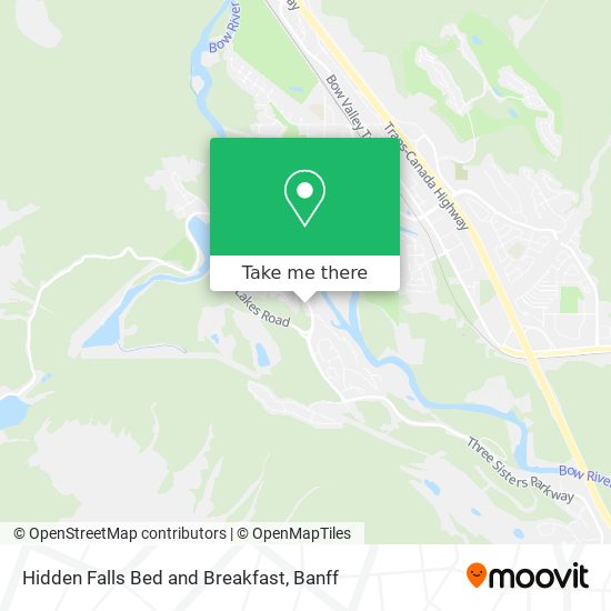 Hidden Falls Bed and Breakfast map