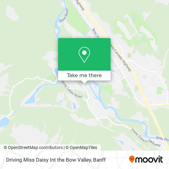 Driving Miss Daisy Int the Bow Valley map