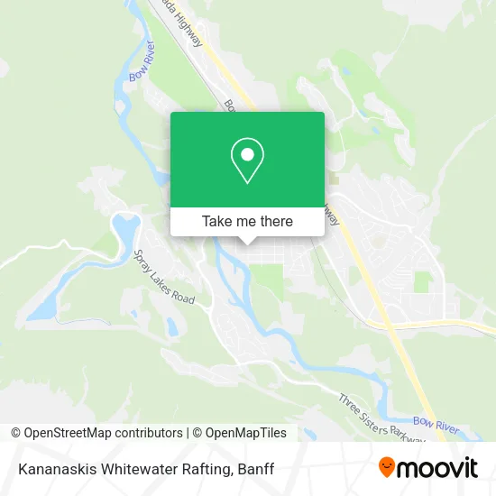 Kananaskis Whitewater Rafting map