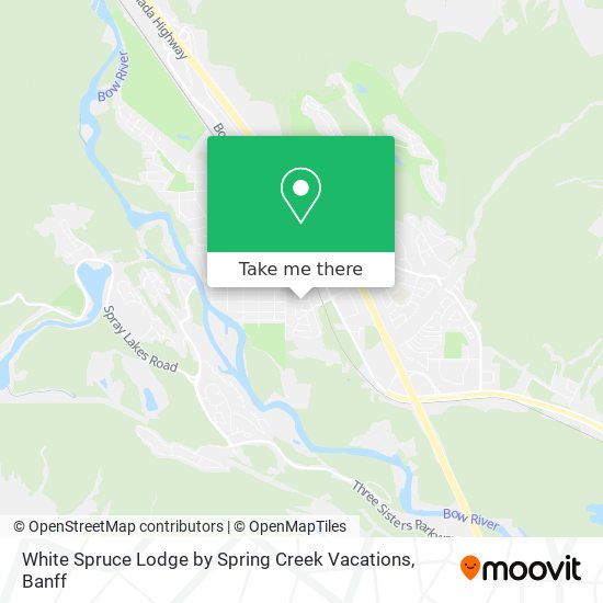 White Spruce Lodge by Spring Creek Vacations map