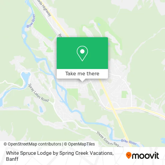 White Spruce Lodge by Spring Creek Vacations map