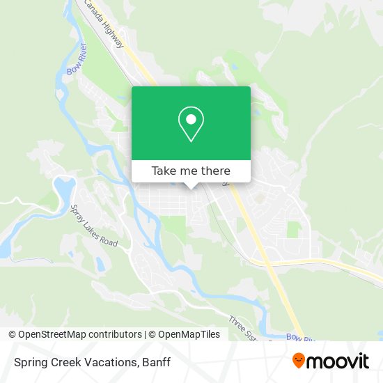 Spring Creek Vacations map