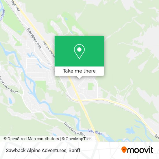 Sawback Alpine Adventures map