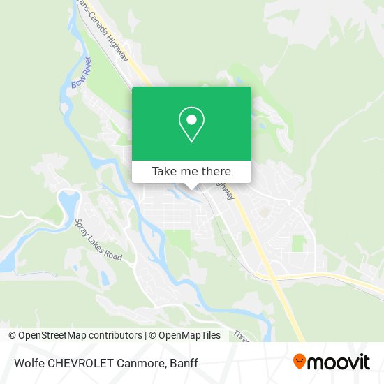 Wolfe CHEVROLET Canmore map