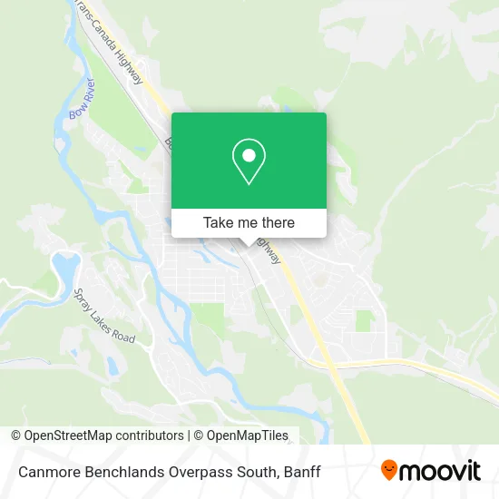Canmore Benchlands Overpass South map